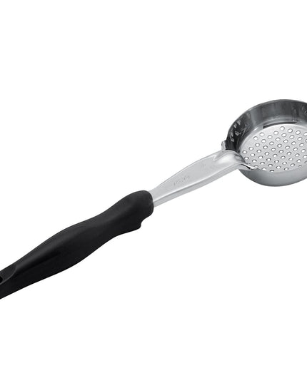 Muỗng Múc Tròn Có Lỗ Vollrath 6432420 118 ml Tay Cầm Nylon Đen Hạng Nặng Thép Không Gỉ