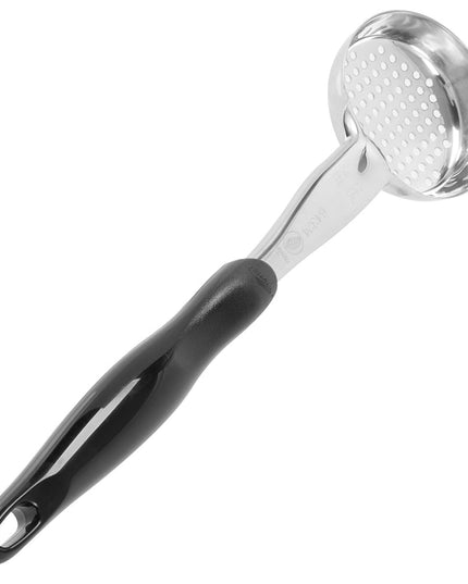 Muỗng Múc Tròn Có Lỗ Vollrath 6432420 118 ml Tay Cầm Nylon Đen Hạng Nặng Thép Không Gỉ