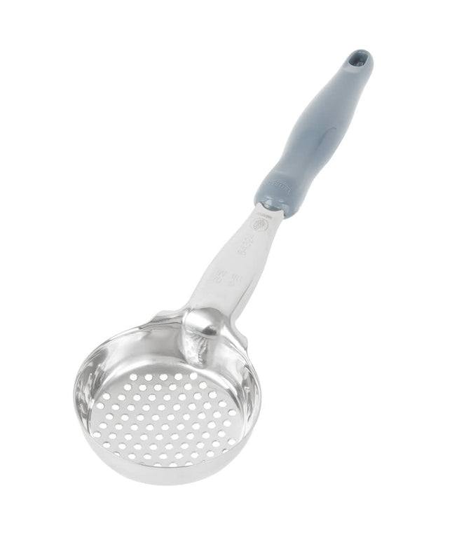 Thìa Múc Tròn Có Lỗ Vollrath 6432445 118 ml Tay Cầm Nylon Xám Thép Không Gỉ