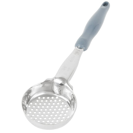 Thìa Múc Tròn Có Lỗ Vollrath 6432445 118 ml Tay Cầm Nylon Xám Thép Không Gỉ