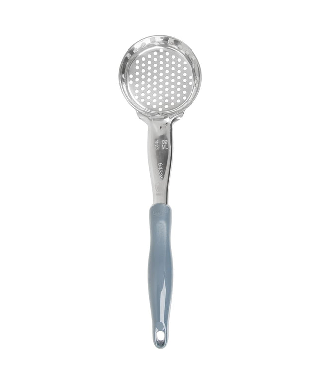 Thìa Múc Tròn Có Lỗ Vollrath 6432445 118 ml Tay Cầm Nylon Xám Thép Không Gỉ