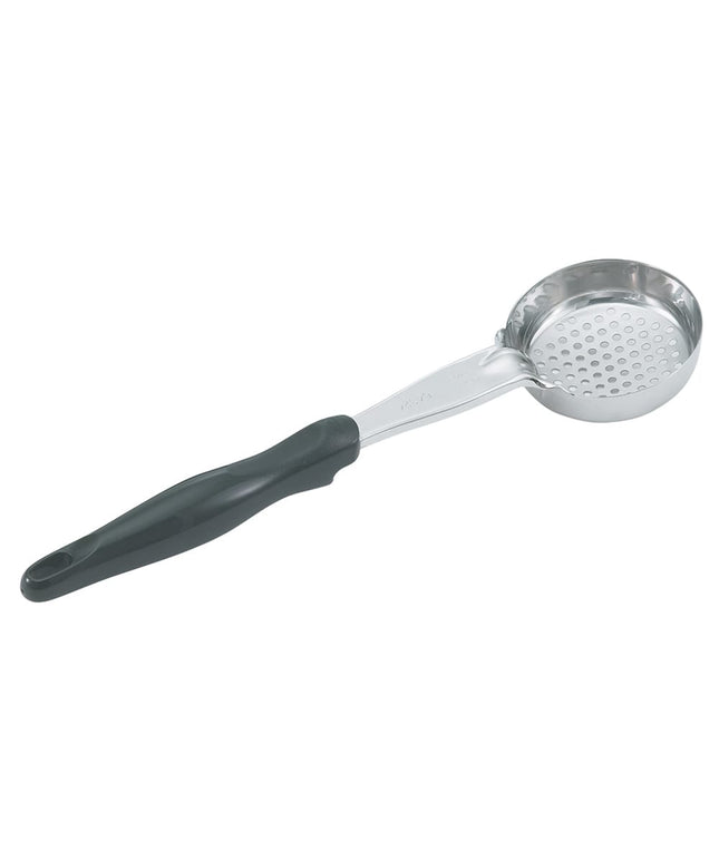 Muỗng Múc Tròn Có Lỗ Vollrath 6432520 148 ml Tay Cầm Nylon Đen Hạng Nặng Thép Không Gỉ