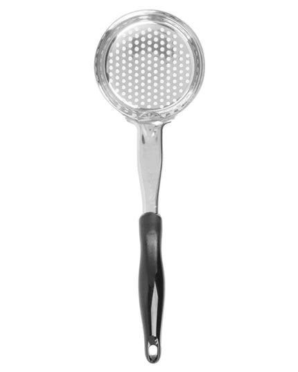 Thìa Chia Phần Tròn Có Lỗ Vollrath 6432820 236 ml - Tay Cầm Nylon Màu Đen, Cao Cấp, Thép Không Gỉ