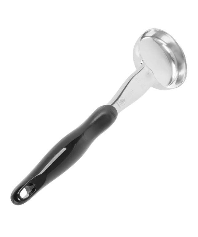 Muỗng Múc Tròn Không Lỗ Vollrath 6433320 89 ml Tay Cầm Nylon Đen Hạng Nặng Thép Không Gỉ