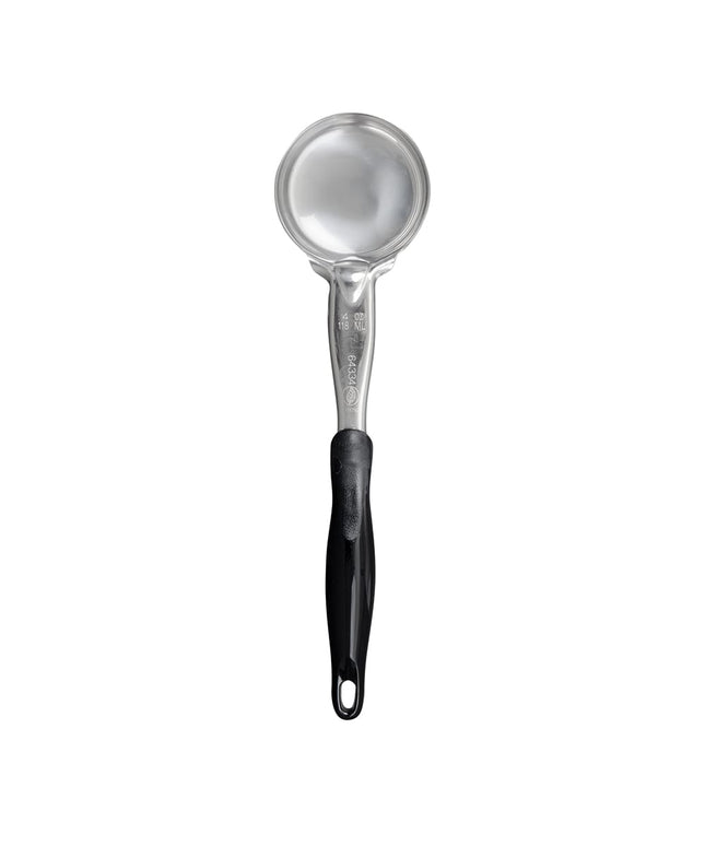 Muỗng Múc Tròn Không Lỗ Vollrath 6433420 118 ml Tay Cầm Nylon Đen Hạng Nặng Thép Không Gỉ
