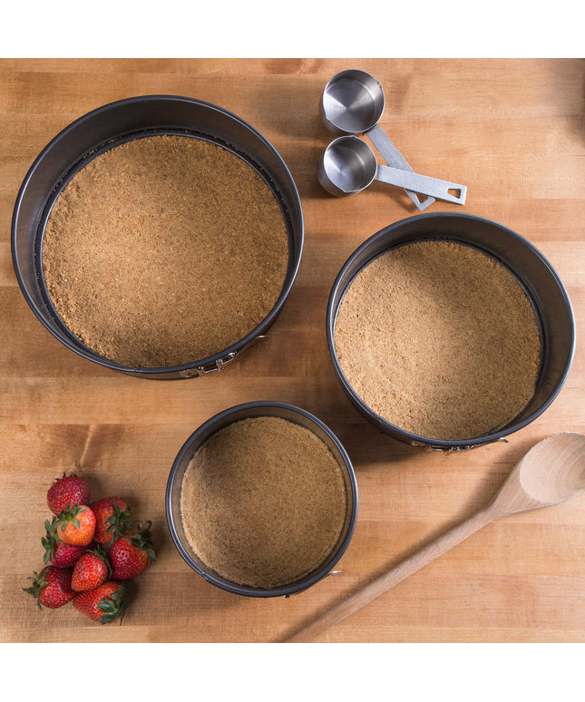 Khuôn bánh Choice chống dính 7 cm sâu thép tráng nhôm bộ tháo đáy với 15,2 cm, 20,3 cm, và 25,4 cm Pans
