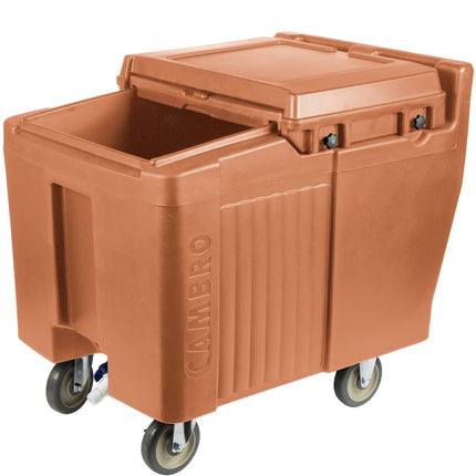 Thùng đá di động Cambro ICS125L157 SlidingLid màu be cà phê - Sức chứa 57 kg
