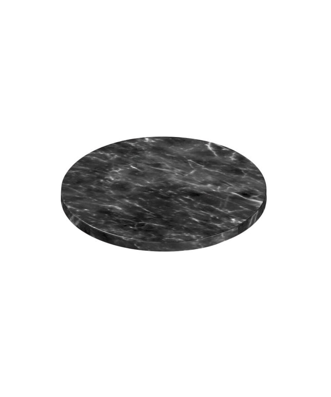 Thớt phục vụ melamine tròn vân đá Carrara giả đen Delfin từ Steelite International DFFSRD11M10 28 x 2 cm