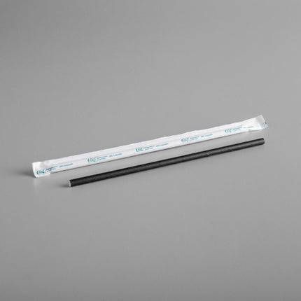Ống hút giấy EcoChoice 20 cm màu đen cỡ lớn có bọc - Thùng 3.200 cái