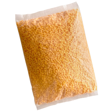 Phô mai cheddar vàng cắt hạt lựu chịu nhiệt cao 2,3 kg - Thùng 4 gói
