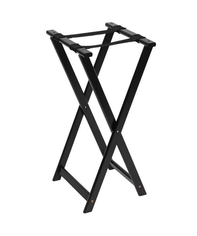 Giá đỡ khay gấp gọn bằng gỗ đen American Metalcraft WTSB33 79 cm kèm dây đen
