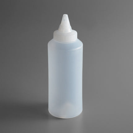 Bình bóp nước sốt nhựa trong suốt Vollrath Traex® 355 ml đầu đơn tiêu chuẩn có thể đóng kín - 2912-13