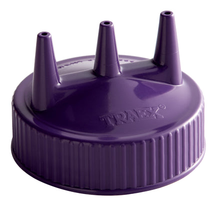Nắp bình bóp Vollrath Traex® màu tím Tri Tip™ miệng rộng - 3300-54