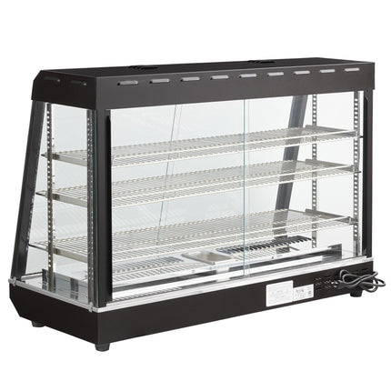 Tủ hâm trưng bày để bàn tự phục vụ / phục vụ đầy đủ 3 tầng Avantco HDC-48 122 cm với cửa lùa - 120V, 1580W