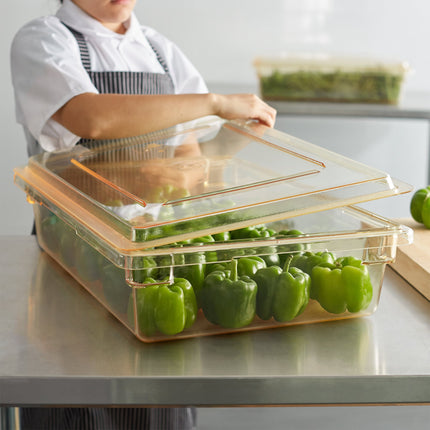Hộp đựng thực phẩm nhựa polycarbonate Cambro Camwear 18266CW464 66 x 46 x 15 cm màu vàng