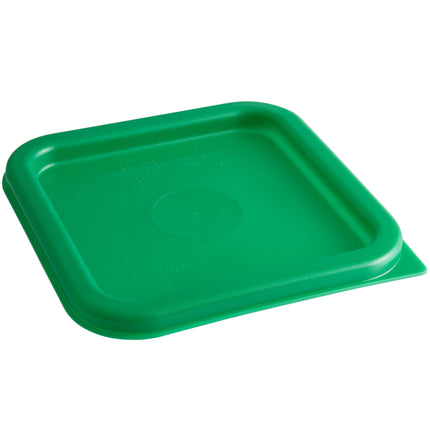 Nắp hộp đựng thực phẩm nhựa polyethylene vuông xanh lá Cambro CamSquares® 1,9 và 3,8 lít