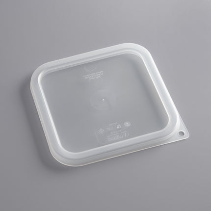 Nắp kín hộp đựng thực phẩm nhựa PP vuông trong mờ Cambro CamSquares® 1,9 và 3,8 lít