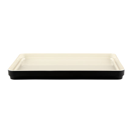 Nắp hộp bento nhựa melamine hai màu mun và cát Elite Global Solutions JWL11852T Karma 29 x 22 cm