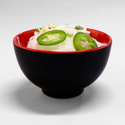 Tô melamine tròn hai tông đen đỏ Elite Global Solutions Karma JW452T 355 ml - Thùng 6 cái