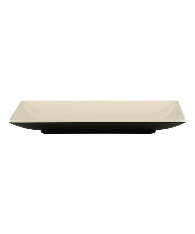 Đĩa chữ nhật melamine hai tông màu Elite Global Solutions JW952T Karma 13 x 23 cm, cát đen - Thùng 6 cái
