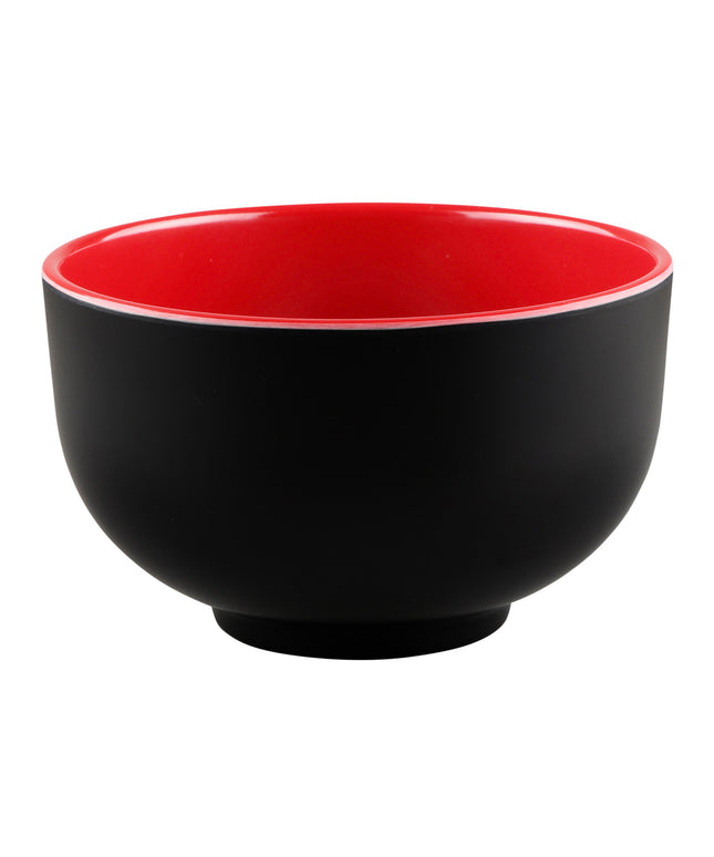 Đồ dùng melamine phong cách Á Đông Elite Global Solutions JW4432T Karma 710 ml đen và đỏ tròn hai-Tone melamine tô - Thù