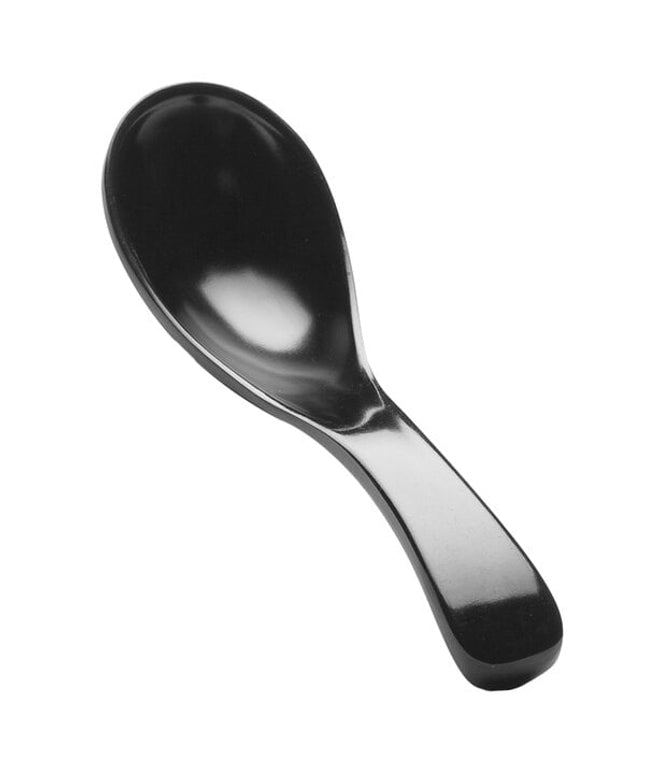 Thìa súp melamine đen Elite Global Solutions Zen C-9 15 cm - Gói 6 cái