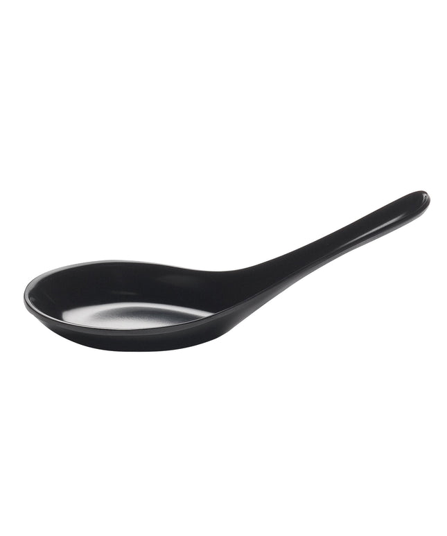 Muỗng canh melamine Elite Global Solutions 020-3 Zen đen 13,7 cm - Gói 6 cái