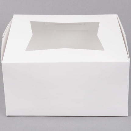 Hộp giấy đựng bánh có cửa sổ màu trắng 25 x 25 x 13 cm - Gói 10 cái