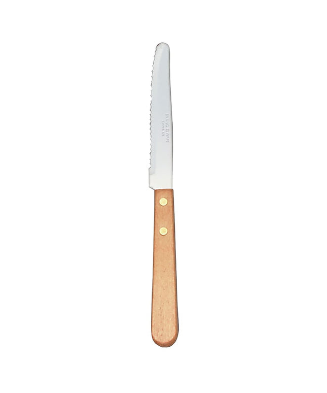 Dao Steak Libbey 200 1702 21.6cm Cán Gỗ Đầu Tròn