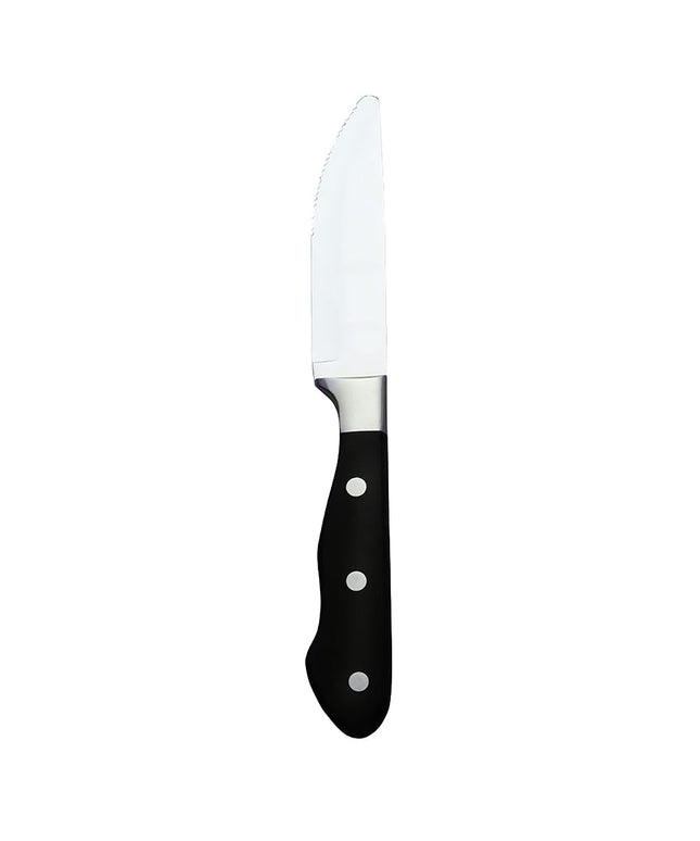Dao Bít Tết Libbey 201 2694 24.4 cm Tang Kim Loại Tay Nhựa Đen Kiểu Deluxe Chop House