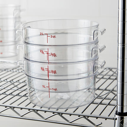 Hộp đựng thực phẩm nhựa polycarbonate tròn trong suốt Cambro 1,9 lít