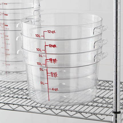 Hộp đựng thực phẩm nhựa polycarbonate tròn trong suốt Cambro 11,4 lít