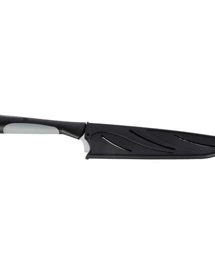 Dao Santoku Kai AB7064 17.8 cm Cán Mềm Đen Lưỡi Thép Không Gỉ