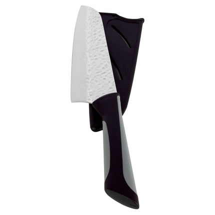 Dao Santoku Kai AB7064 17.8 cm Cán Mềm Đen Lưỡi Thép Không Gỉ