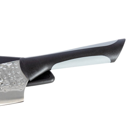 Dao Santoku Kai AB7064 17.8 cm Cán Mềm Đen Lưỡi Thép Không Gỉ