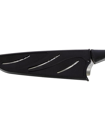 Dao Santoku Kai AB7064 17.8 cm Cán Mềm Đen Lưỡi Thép Không Gỉ