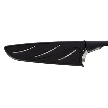 Dao Santoku Kai AB7064 17.8 cm Cán Mềm Đen Lưỡi Thép Không Gỉ