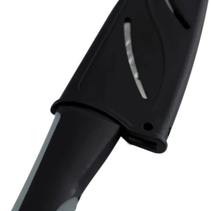 Dao Cắt Trái Cây Shun 10.2 cm Tay Cầm Mềm Đen, Lưỡi Thép Không Gỉ (AB7076)