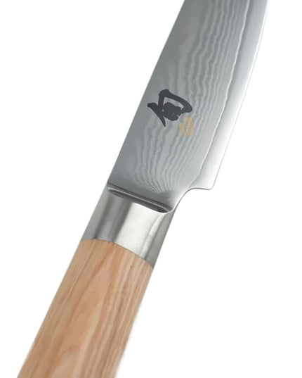 Dao Lột Shun 8.9 cm Cán Gỗ Pakkawood Vàng, Thép Không Gỉ (DM0700W)