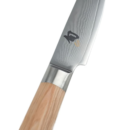 Dao Lột Shun 8.9 cm Cán Gỗ Pakkawood Vàng, Thép Không Gỉ (DM0700W)