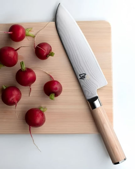 Dao Santoku Shun DM0702W 17.8 cm Cán Pakkawood Vàng Thép Không Gỉ