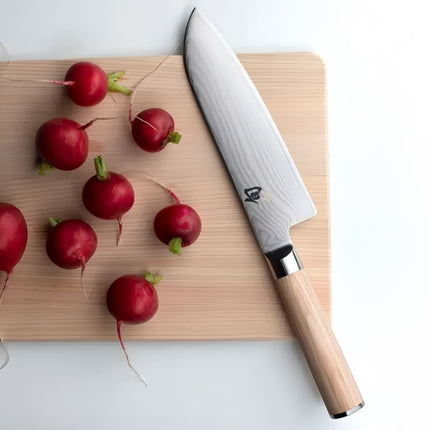 Dao Santoku Shun DM0702W 17.8 cm Cán Pakkawood Vàng Thép Không Gỉ