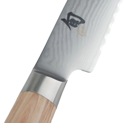 Dao Cắt Bánh Mì Shun 23 cm Cán Gỗ Pakkawood Vàng, Thép Không Gỉ (DM0705W)