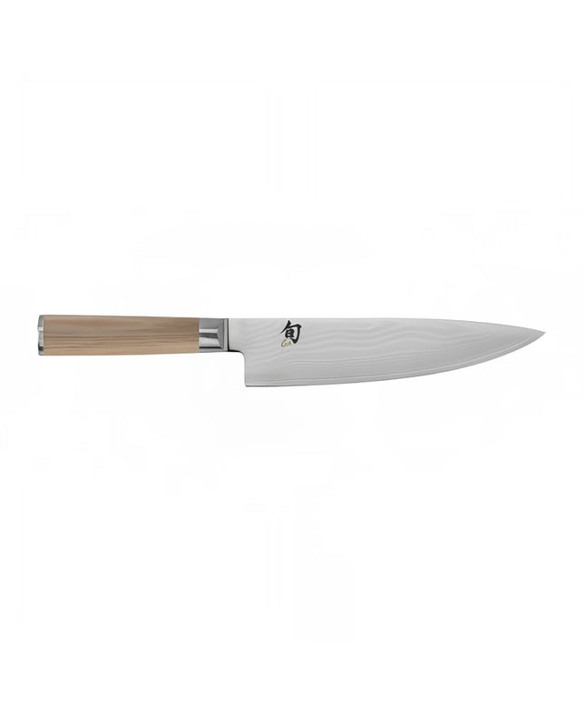 Dao Đầu Bếp Shun 20.3 cm Cán Gỗ PakkaWood Màu Vàng Nhạt Thép Không Gỉ (DM0706W)