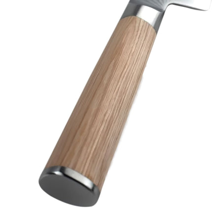 Dao Đầu Bếp Shun 20.3 cm Cán Gỗ PakkaWood Màu Vàng Nhạt Thép Không Gỉ (DM0706W)