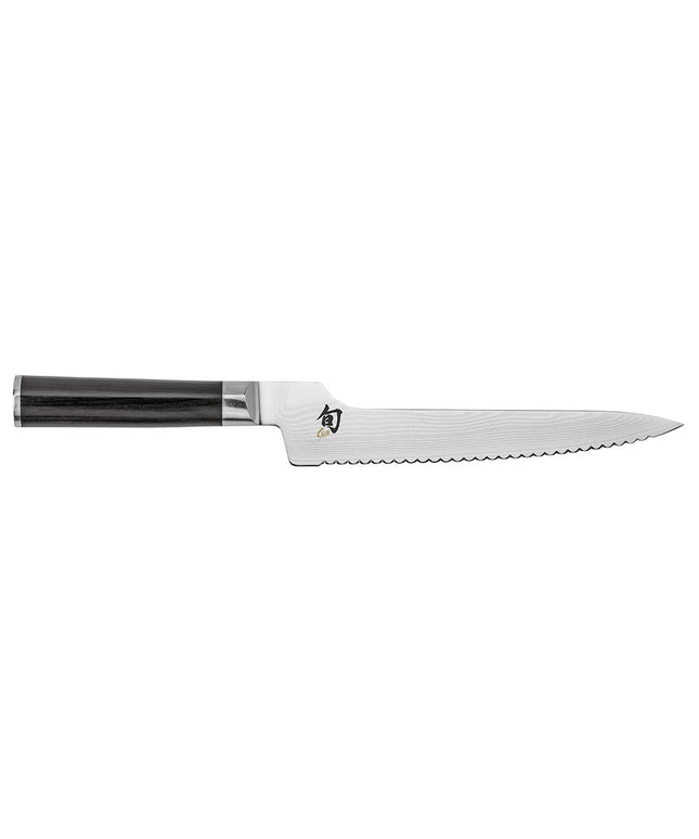 Dao Cắt Bánh Mì Shun DM0724 Lưỡi Offset 22.9 cm Cán PakkaWood Hình Chữ D