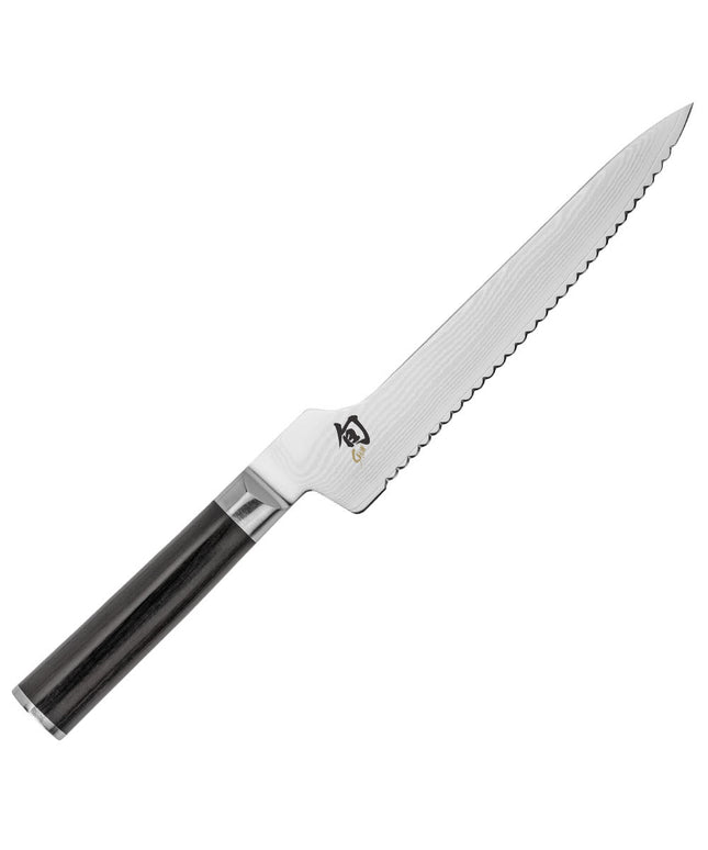 Dao Cắt Bánh Mì Shun DM0724 Lưỡi Offset 22.9 cm Cán PakkaWood Hình Chữ D