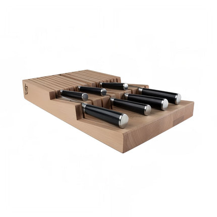 Khay Đựng Dao Shun 15 Khe Trong Ngăn Kéo 25.4 cm x 43.2 cm Gỗ Sồi (DM0856)