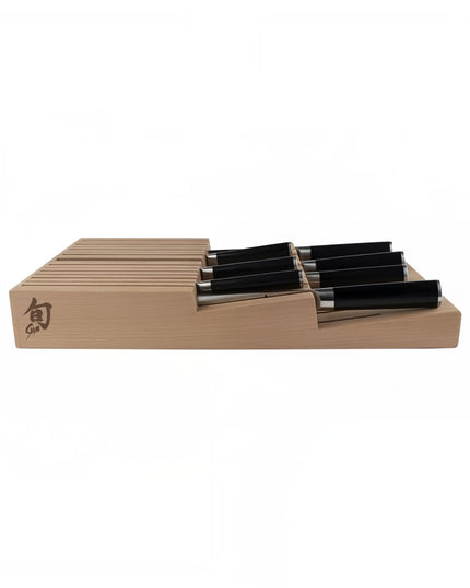 Khay Đựng Dao Shun 15 Khe Trong Ngăn Kéo 25.4 cm x 43.2 cm Gỗ Sồi (DM0856)