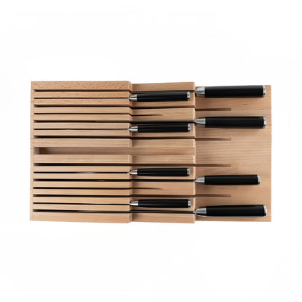 Khay Đựng Dao Shun 15 Khe Trong Ngăn Kéo 25.4 cm x 43.2 cm Gỗ Sồi (DM0856)